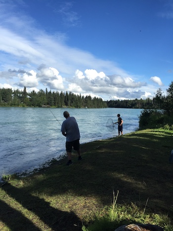 Bank Fishing from our private shoreline