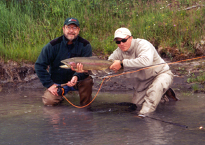 Kenai River rainbow trout fly fishing